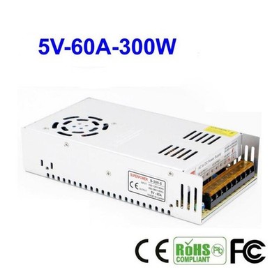 5V 60A 300W DC Switch Power Supply PWM LED Driver Adapter For CCTV Camera