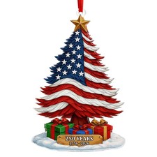 United States 250th Anniversary Ornament, 2D Acrylic Usa Tree