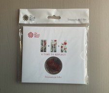 2018 UK Remembrance Day £5 Coin. A Time to Reflect Royal Mint.  - Available on eBay
