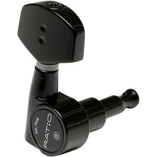 Graph Tech Ratio 3+3 Acoustic Guitar Tuning Machine Heads Black 6 String