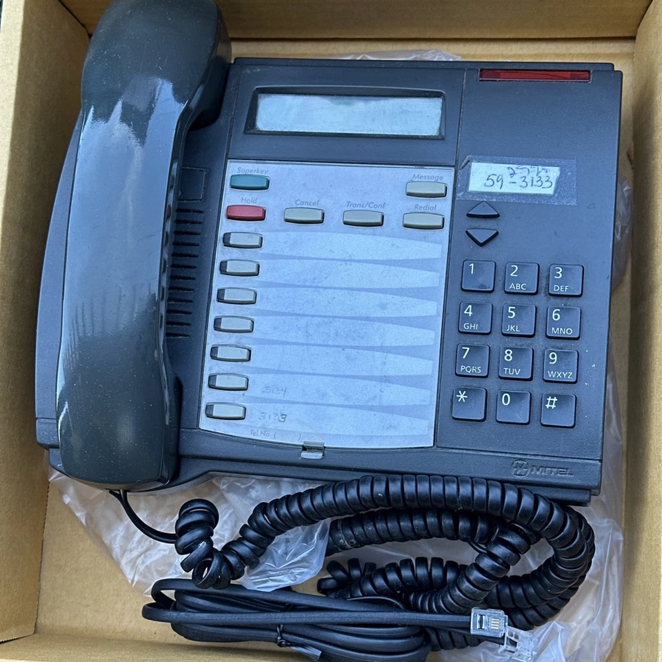 Mitel Superset 4025 Backlit Dark Grey Charcoal Phone Bulk 9132-025-202 Lot Of 10 - Image 2 of 4