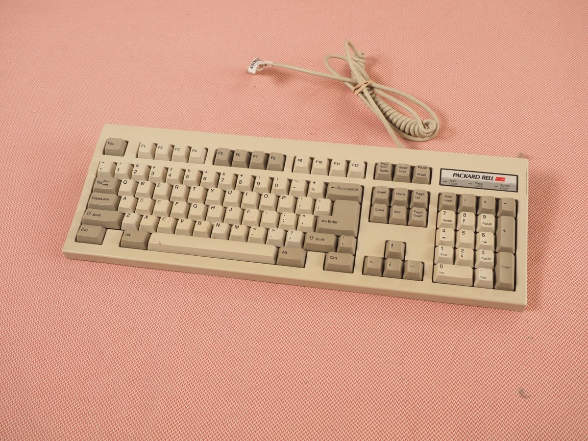 Vintage Packard Bell Wired PS/2 Keyboard Model 5139 | eBay