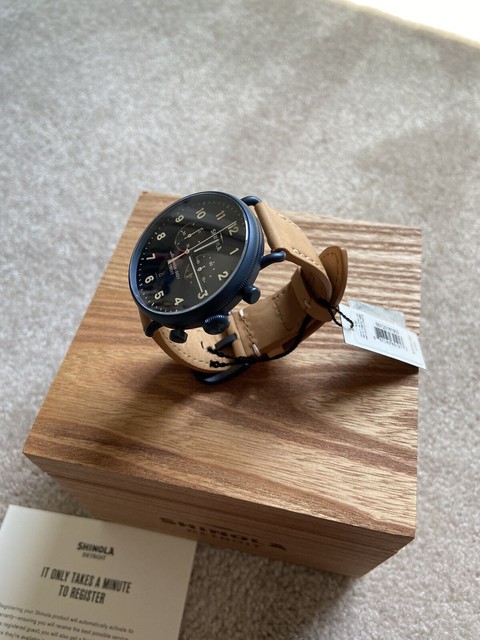 shinola men's canfield's black dial watch