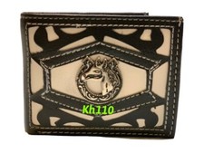 Black Horseshoes western style cowboy Bi-Fold Wallet Catera