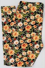 OS LuLaRoe One Size Leggings Roses Floral NWT R61