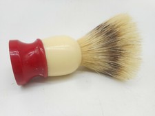 Vintage Ever-Ready 100 Sterlized Shaving Brush Red Beige Handle