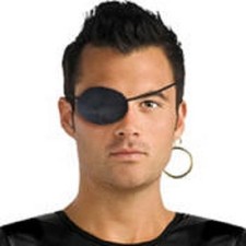 Pirate Eye Patch  Earring Halloween Accessory Set