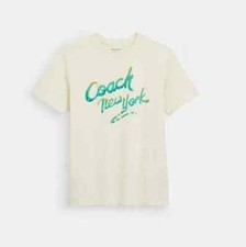 Coach Men's Cream New York Organic Cotton T Shirt CO793 Size L - NWT