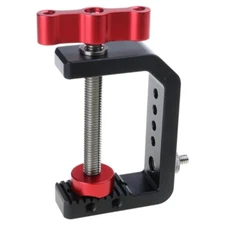 Aluminum Alloy C Clamp Desk Mount Stand with 1/4 Inch Screw for DSLR Microphone