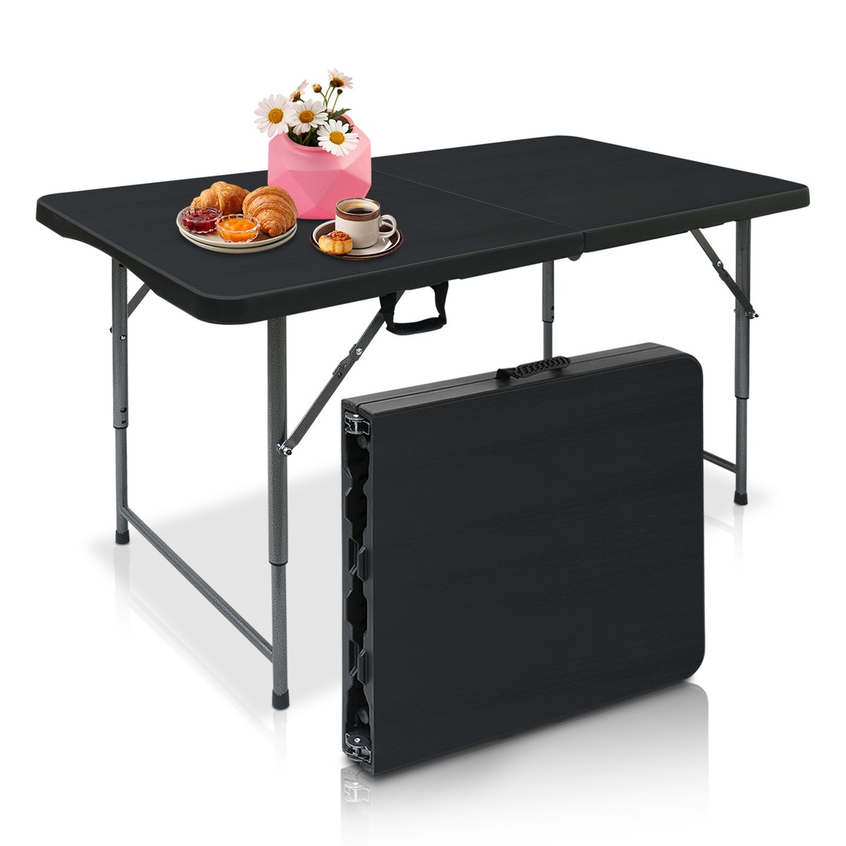 4FT 6FT 8FT Plastic Portable Folding Foldable Table Outdoor Indoor