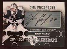 2012 - 2013 ITG Between The Pipes Storm Phaneuf Authentic Goaliegraph Hockey