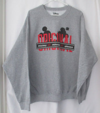 DISNEY ORIGINAL MICKEY MINNIE ALWAYS GRAY SWEATSHIRT WOMENS SIZE 3X