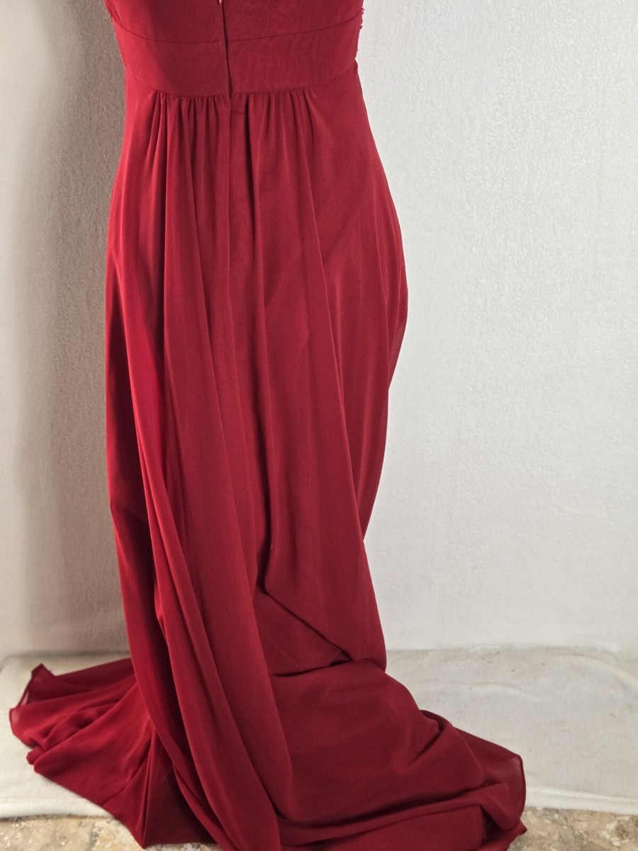 david's bridal spaghetti strap chiffon dress DAVID'S BRIDAL Spaghetti Strap Chiffon Dress