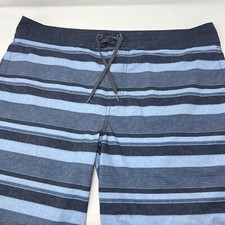Travis Matthew Swim Trunks Board Shorts Lined Men's 38 Blue Stripes 9.5 Inseam