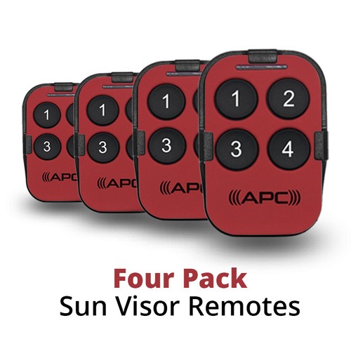 Bundle Pack of 4 x APC Remote Controls - Supplied with Sun Visor Clips ...