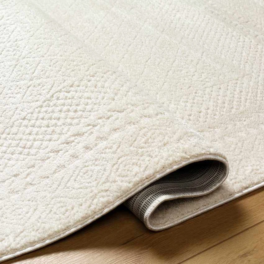 Alfombras de área 8x10 Vada alfombra moderna marfil/blanco roto para sala de estar y dormitorio Foto 3 de 4