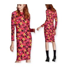 Zara midi  bodycom floral dress sz small