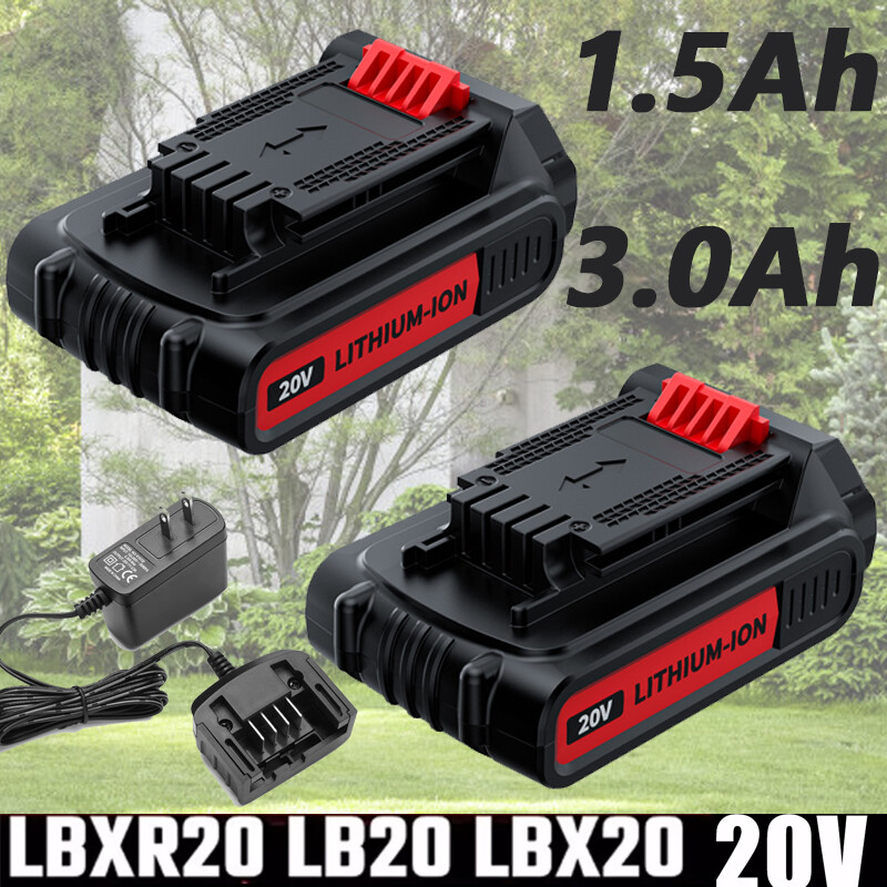 20V Replacement Battery for Black & Decker 20V MAX LBXR20 with LCS1620 Charger