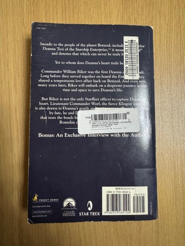 Star Trek The Next Generation Imzadi Forever by Peter David (2003, Paperback) - Picture 3 of 3