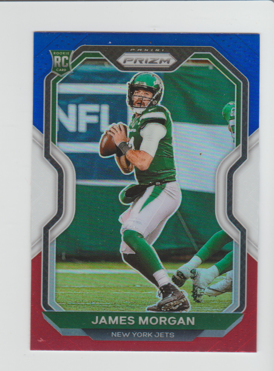 2020 Panini Prizm Red White & Blue Refractor #356 James Morgan RC, FIU Panthers