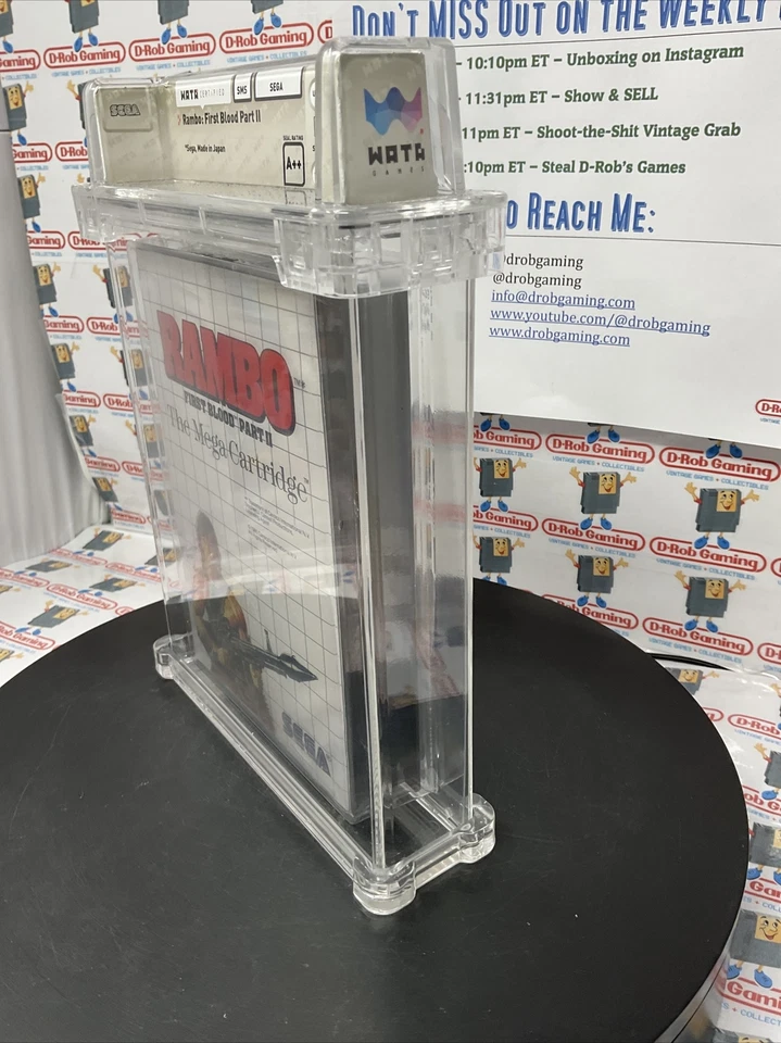 Rambo First Blood Part II 2 Sealed VGA WATA CGC Sega Master System SMS Genesis - Image 3 of 4