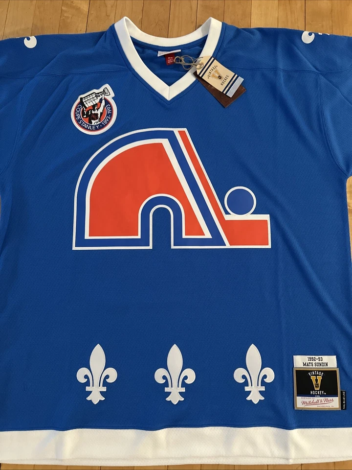 Camiseta deportiva Mitchell & Ness Quebec Nordiques Mats Sundin 1992-93 Blue Line Player NHL Foto 3 de 4