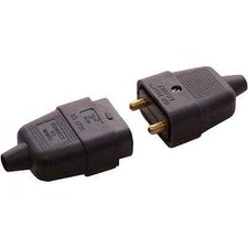 Eagle 2 Pin 10 Amp 2 core lawnmower strimmer extension lead cable connector