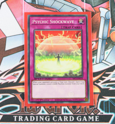 YuGiOh Trap Card Psychic Shockwave SBC1-ENE18 1st Edition Common