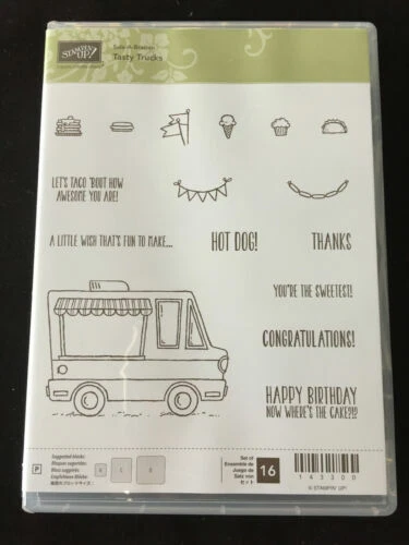 Stampin' Up! Acrílico Sellos artesanales de comida y bebida