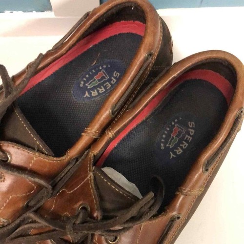 Mens Leeward Eyelet Brown Boat Shoes size 10 loafer slip on - Picture 2 of 8