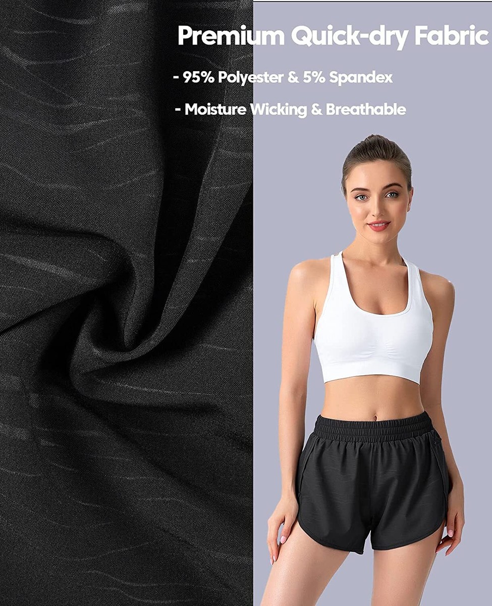 Damen Sport Shorts Mit Hoher Taille - Fließende Workout Shorts Für Sommer