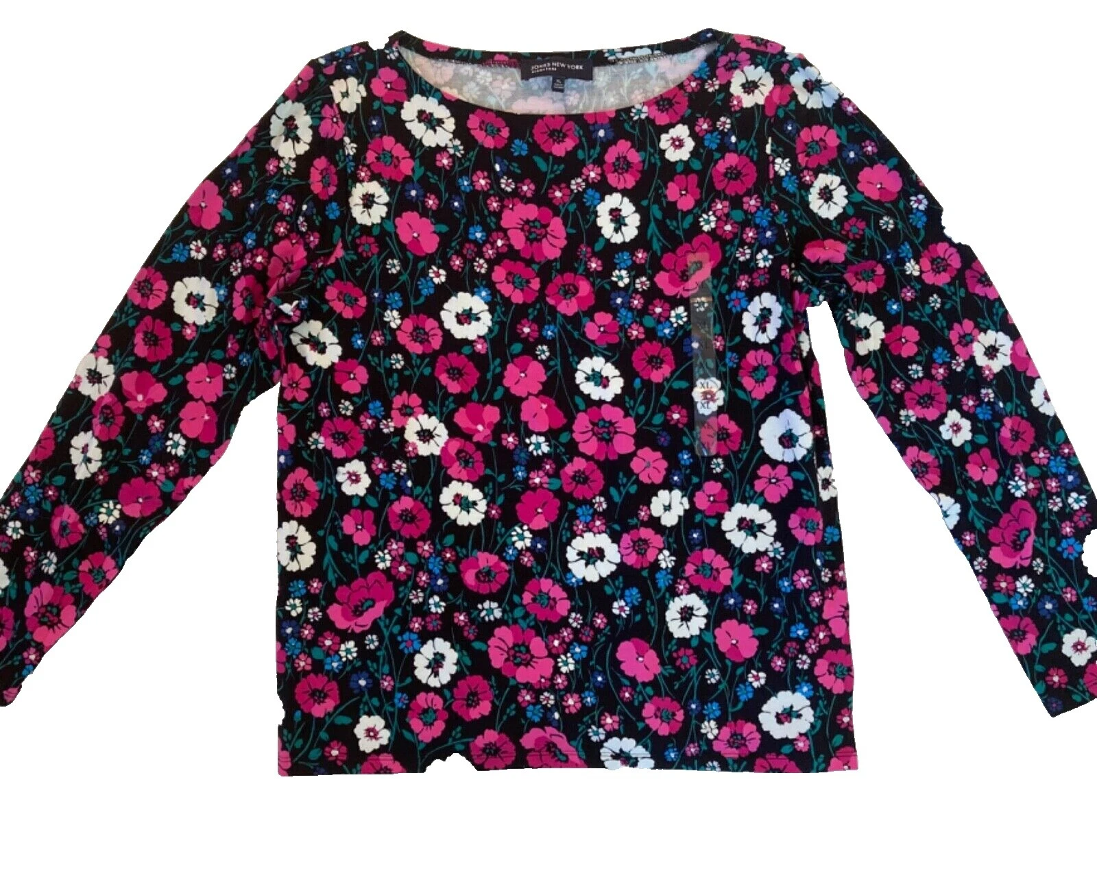 Jones New York Women's Regular Size Floral Cotton Tops for Women