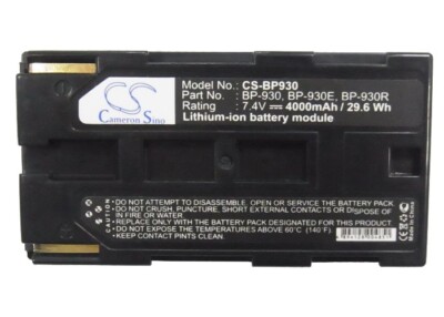 New Battery For Canon BP-930,BP-930E,BP-930R C2,DM-MV1,DM-MV10 4000mAh Camera
