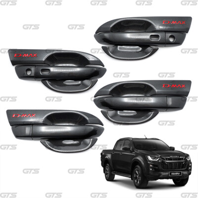 Carbon Set 4Door Handle Bowl Cover trim  For Isuzu D-Max V-Cross '20 '21