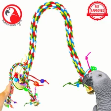 Bonka Bird Toys 1115 Large Rope Charm (36" x 1") Perch