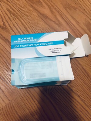 2000 Self-Sealing Sterilization Pouch Bag, 2.25'' x 5 . Paper/Blue Film 