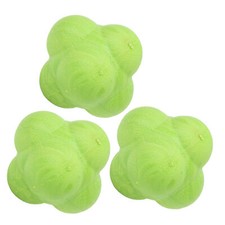  Green 3pcs Hex Bounce Reaction Ball TPR Coordination Exercise Sport FF