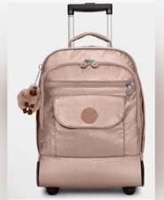 kipling Sanaa METALLIC Rolling School backpack Rose Quartz