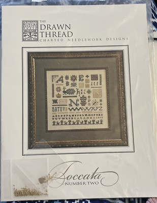 The Drawn Thread TOCCATA #2 Cross Stitch Pattern w/Gold Beads Chart 32ct Linen