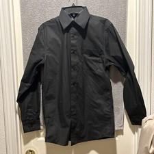 NWOT OmegaTux Microfiber Tuxedo Shirt "Laydown Collar", Non pleat, Black