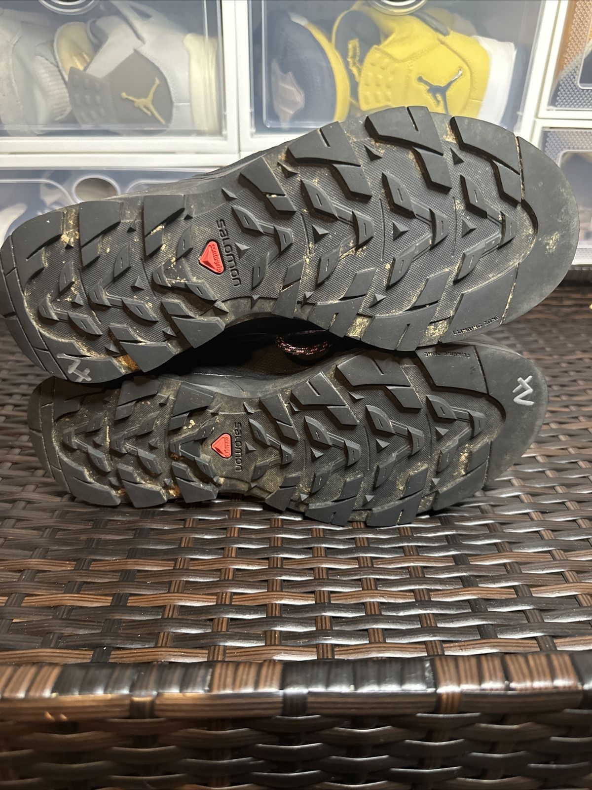 Salomon X Ultra stivali da trekking da donna contagrip taglia 7 5 viola arancione e blu navy