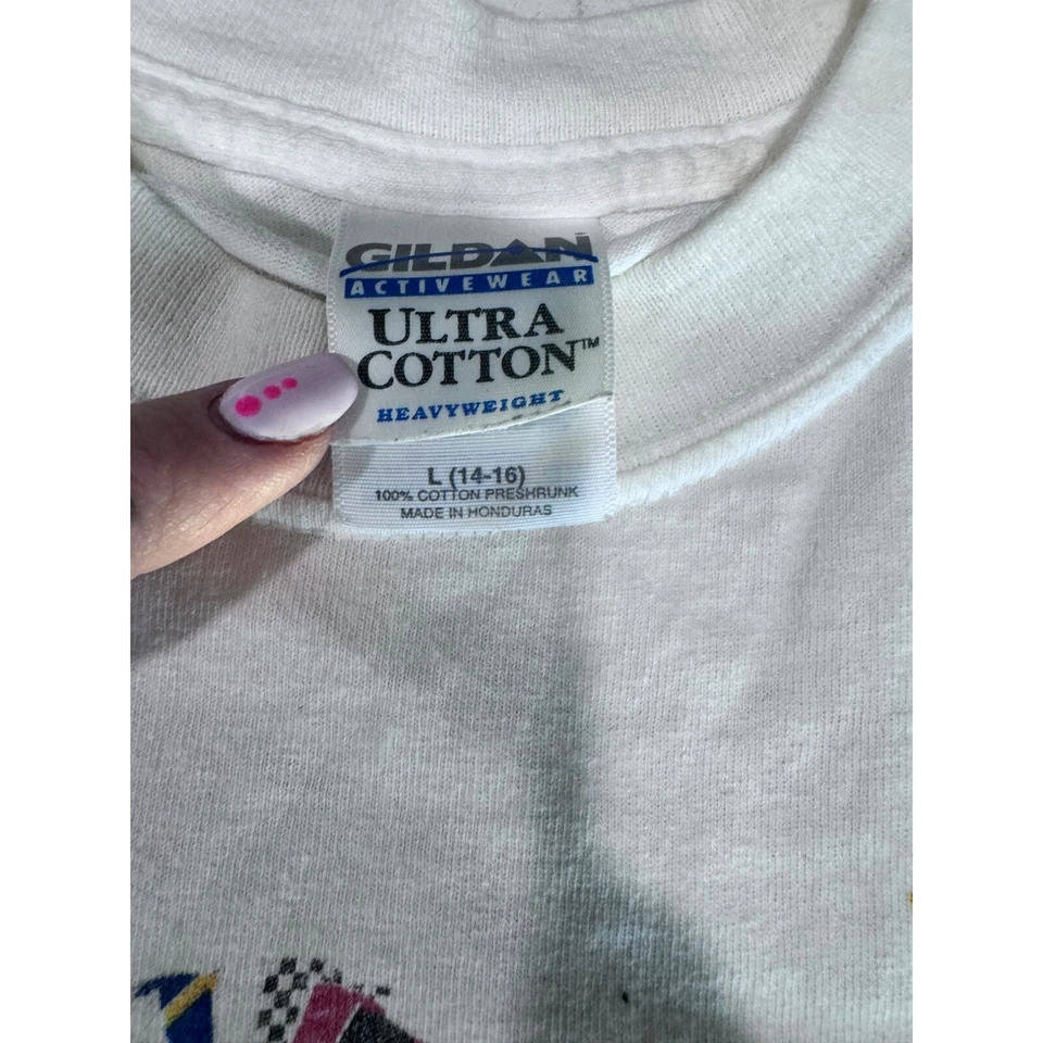 Camisa sin mangas vintage y2k Nascar brickyard 400 carreras Gildan L niños S mujeres Foto 4 de 4