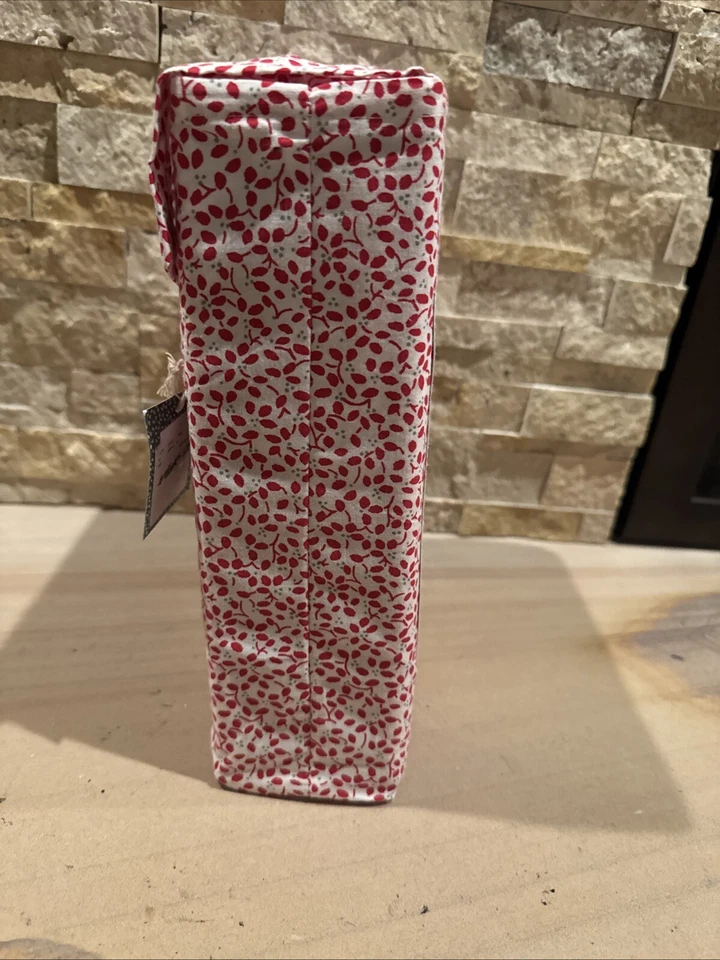 Laura Ashley Full Size Sheet Set Jolly Holly Red 4pc Farmhouse Chic Cottage NWT - Image 4 of 4