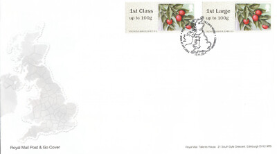 Flora Winter Greenery Post and Go FDC Tallents 2014 (102491) 