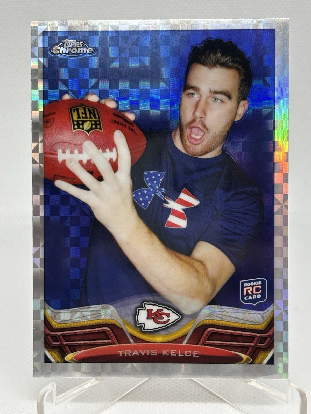 2013 Topps Chrome TRAVIS KELCE X-Fractor Rookie RC #118 SP Kansas City Chiefs