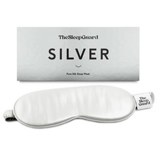 Pure Silk Sleep Mask, 22 Momme, Light Blocking, Black, Travel Eye Mask