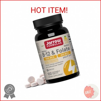 Jarrow Formulas Methyl B-12 & Methyl Folate, Bioactive Vitamin B9 & Vitamin B12