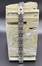 Vintage Taxco Mexico Sterling Silver Scroll Link Bracelet TF-79 925 Heavy 50g