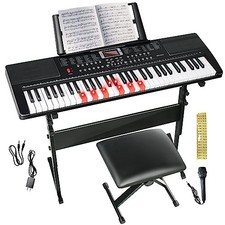Keyboard Piano 61 Key Electric Piano Keyboard for Beginners/Professional, A