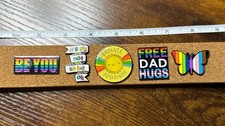 Pin Lot Of 5 Gay Pride Push Pins